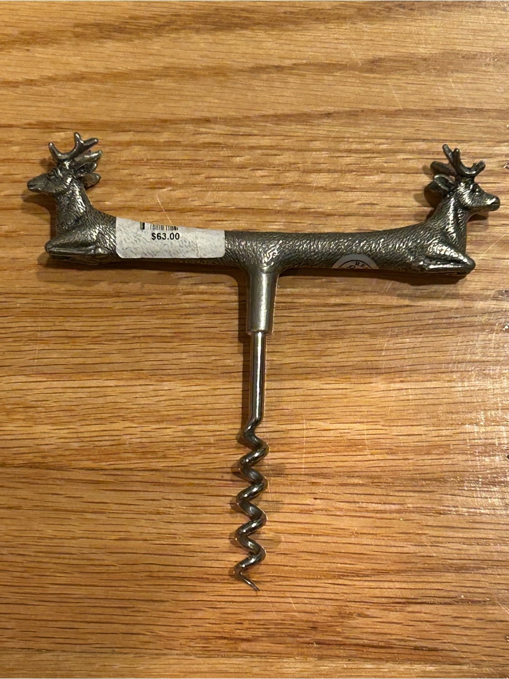 Pewter Deer Corkscrew